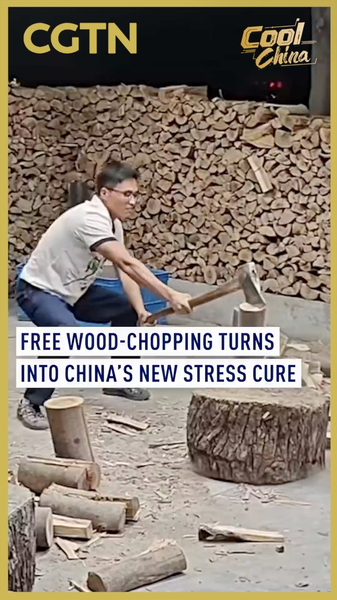 Chop Away Stress: Zhejiang’s Free Wood Therapy Spot video poster