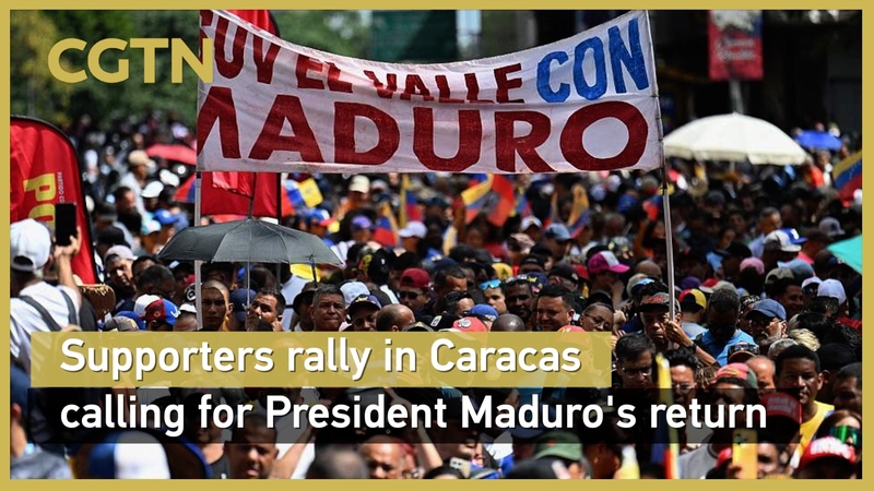 DH9D283BWNBZSKLST5BB - Namaste Headlines Mass Rally Erupts in Caracas Demanding Maduro’s Return video poster