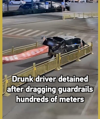 Drunk_Driver_Arrested_After_Dragging_Guardrails_Hundreds_of_Meters video poster