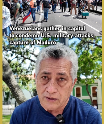 Venezuelans Rally in Caracas to Condemn US Airstrikes and Maduro’s Capture video poster