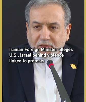 Iran’s FM Blames US & Israel for Protest Violence video poster