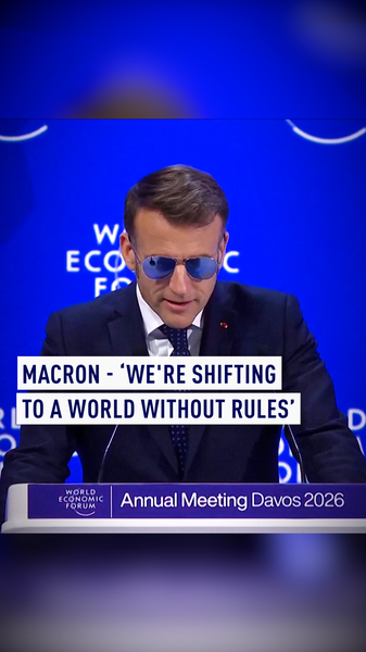 Macron_at_Davos_2026__Respect_over_Bullies__Rule_of_Law_over_Brutality video poster