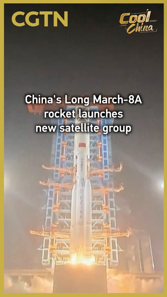 China’s Long March-8A Rockets 18th Batch of Internet Satellites video poster