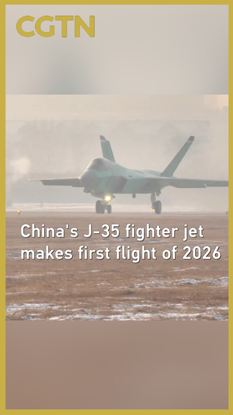 QPVJTEEZCL4WMPCPQACM - Namaste Headlines China’s J-35 Stealth Jet Completes First 2026 Test Flight video poster