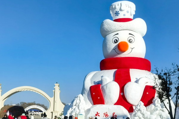 Harbin's 38th Snow Sculpture Expo Welcomes Giant Snowman ❄️ video poster